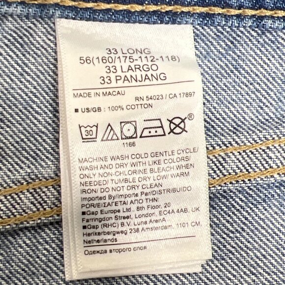 BANANA REPUBLIC Men's Ranger Straight Leg Button Fly Jeans, Sz 33L NWT - Picture 8 of 9